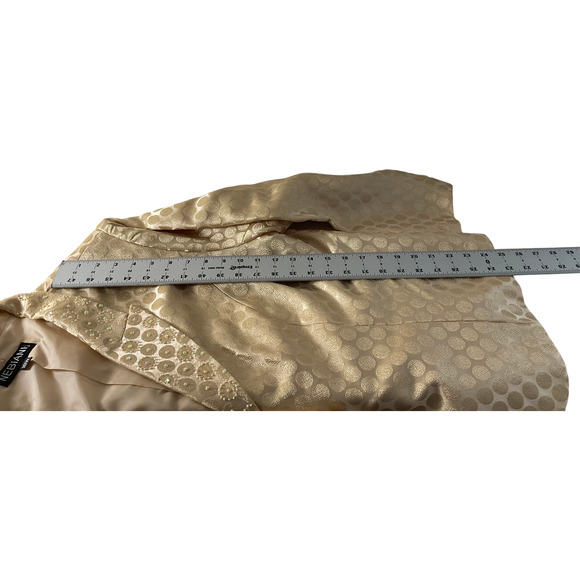 Nebiani Women's 18W Gold 2-Piece Dress Suit Formal Polka Dot STAIN ON FRONT - Picture 14 of 16